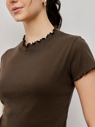Nümae Women's Ribbed Lettuce Hem Top