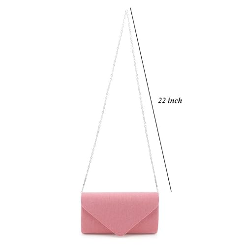 ZEVORA Women's Framed Foldover Clutch | Detachable Chain Sling Strap | Ladies Purse Wallet 03B Gold (22X12 CM)