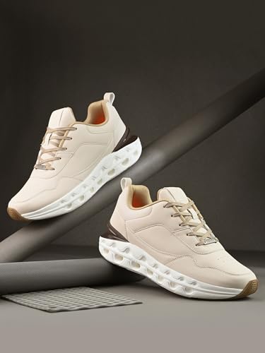 OFF LIMITS Men CLOUDPUP Casual Sneakers, Cream, 8 UK