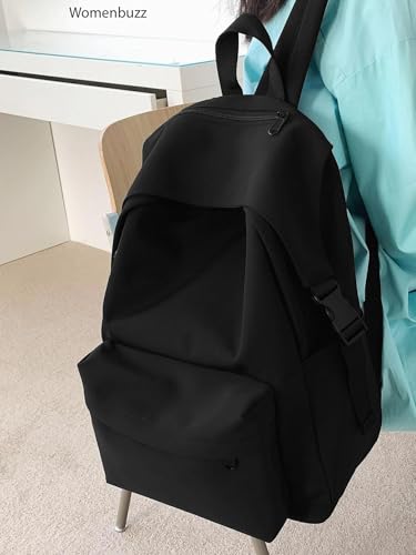 MUCHOVA Travel Bag for Women Medium Spacious Compartment Bag Practical Design Black Lightweight Backpack for Ladies (Black)