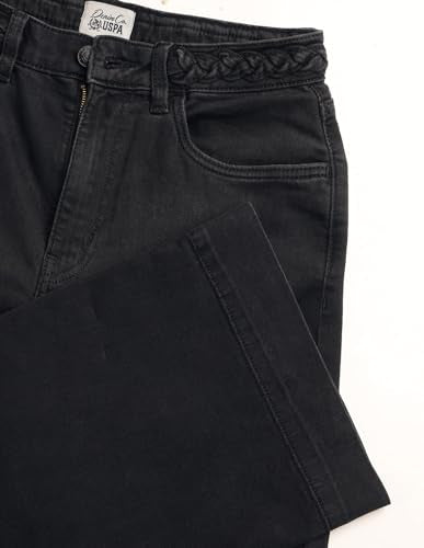 U.S. POLO ASSN. High Rise Wide Leg Fit Jeans Charcoal