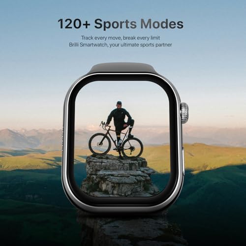 Fire-Boltt Brillia Smart Watch 2.02” Super AMOLED Display, Bluetooth Calling, SpO2, Heart Rate Monitor, 120+ Sports Modes, Fitness Tracker, Voice Assistant, Smart Watch for Man & Women