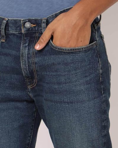 GAP Men’s Mid Wash Slim Fit Tapered Stretchable Jeans, Indigo,28/32