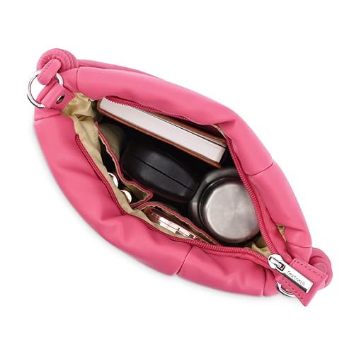 Fastrack Solid PU Zipper Closure Women's Casual Shoulder Bag (Pink, MEDIUM)