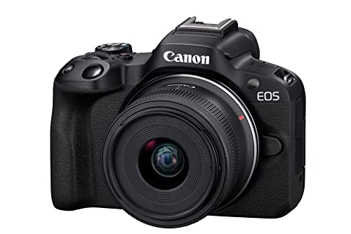 Canon EOS R50 RF-S18-45mm f/4.5-6.3 is STM Mirrorless Camera (Black)- 4K Video Vlogging with 24.2 MP