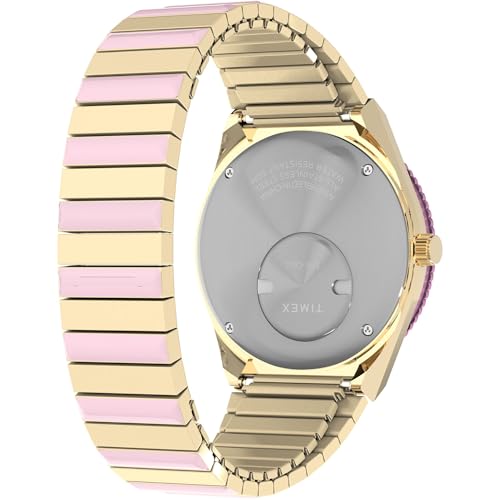 TIMEX Diver Inspired Analog Watch for Women with Pink Round Dial & Multicolor Stainless Steel Bracelet Band Water Resistant Women's Wrist Watches - TW2W87600UJ