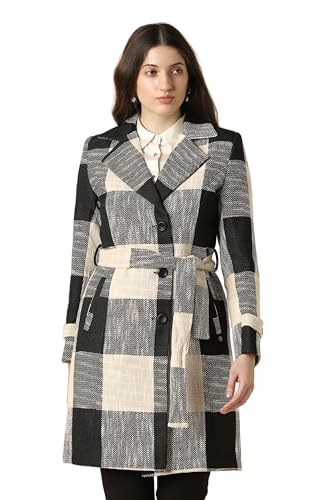Women Beige Check Casual Jacket
