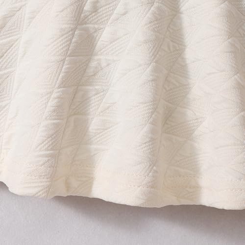 Hopscotch Girls Full Sleeves Beige 3-Pc Tulip Applique Ruffled Pant Set For Ages (4-5 Years)