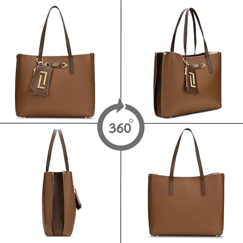 Lavie Luxe Women's Duo Chloe 3 Compartment Tote Handbag | Tote Bag For Work | Ladies Purse | Stylish Shoulder Bag | Gift For Women