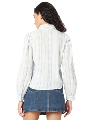 VERO MODA Women Light Blue Regular Fit Shirt