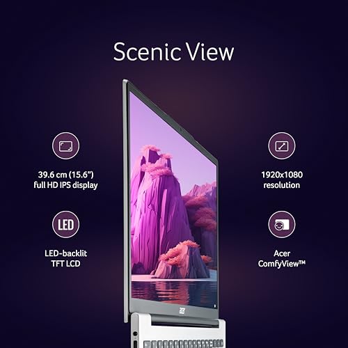 acer Aspire Lite, 13th Gen, Intel Core i7-13620H Processor, 16GB RAM, 512GB SSD, Full HD IPS,15.6"/39.62 cm, Windows 11 Home,MS Office Pure Silver, 1.70 kg, AL15-52H, Backlit kB,Thin and Light Laptop