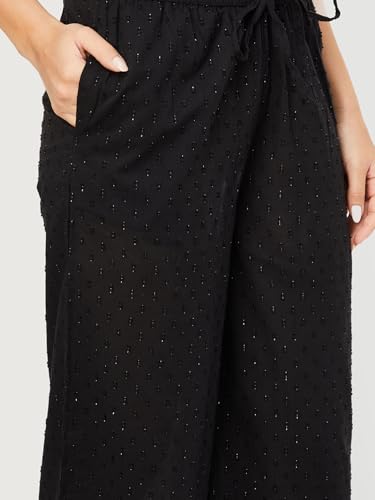 Max Women's Cotton Blend Kurta Set (COKO53001B_Black