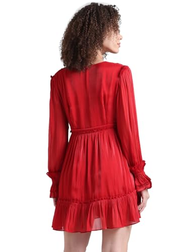 ONLY Red Fit & Flare Dress