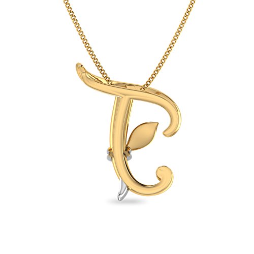 PC Jeweller The Initial T Ganesha 18KT Yellow Gold and Diamond Pendant