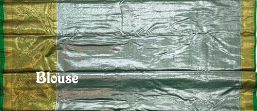 VFCollections Women's Kanchipuram Silk Pure Pattu Sarees With Blouse (VFC630-3)