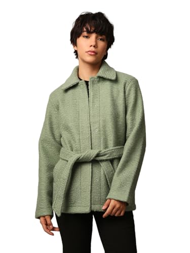 ONLY Women's Regular Fit Green Coat