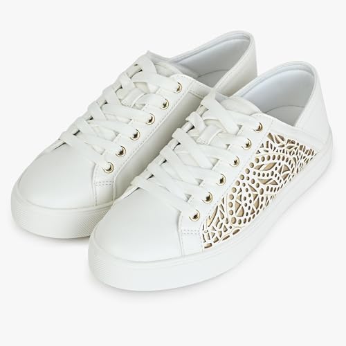 ALDO CARENTERIEL710 Gold Women Synthetic Sneakers