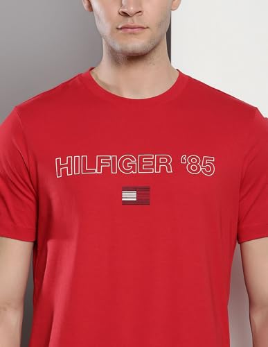 Tommy Hilfiger Mens Red Color T-Shirt (S)