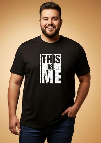 Khakey Men's Round Neck Half Sleeve Pure Cotton Plus Size T-Shirt| Black and Maroon tshirt's | Pack of 2