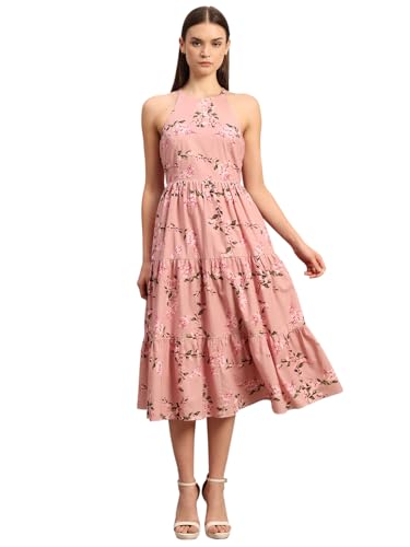 VERO MODA Women's A-Line Pink Dress