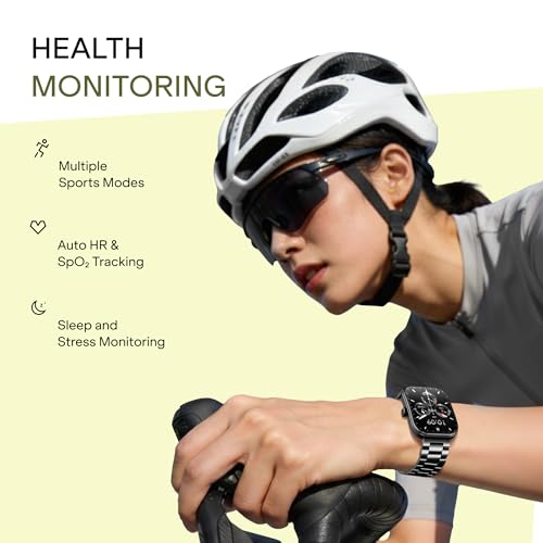 boAt Wave Sigma 3 Curv Smartwatch with 2.01” (5.33 cm) Immersive Curved Display, Metallic Finish, Functional Crown, BT Calling, Sleep, Stress, Heart Rate & SpO2 Monitoring, SOS, IP68 (Black Steel)