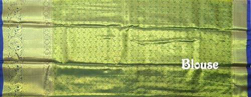 VFCollections Women's Kanchipuram Silk Pure Pattu Sarees With Blouse (Vfc458-1), Multi