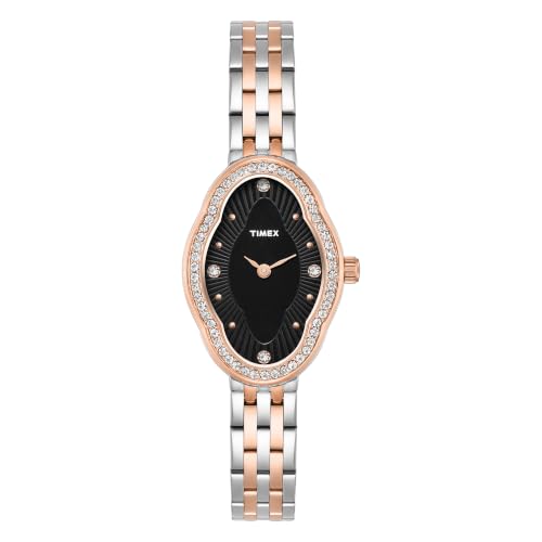 TIMEX Asymmetric 24mm Black Dial Analog Women Watch - TWEL29702