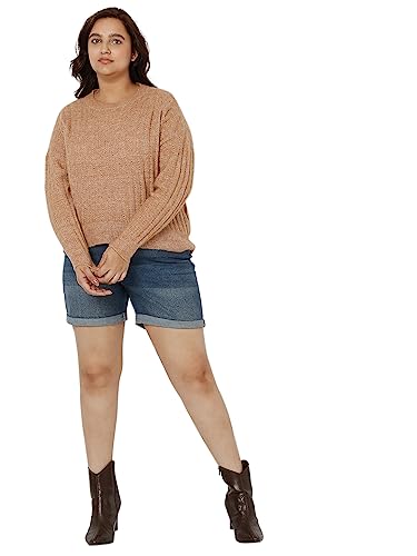 Vero Moda Curve Regular Fit Sweater(113634702_Tigers Eye_S)
