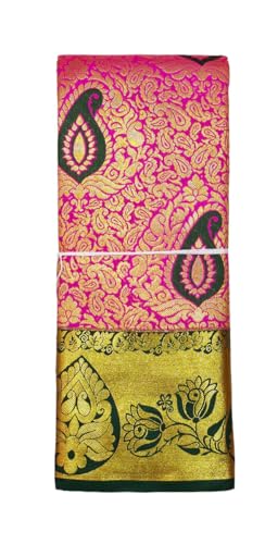 VFCollections Women's Kanchipuram Silk Pure Pattu Sarees With Blouse (VFC112-3)