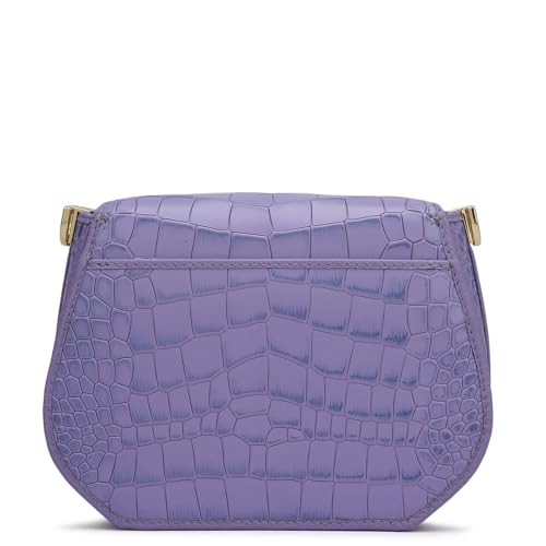 Da Milano Genuine Leather Purple Sling Bag (01791) (Small)