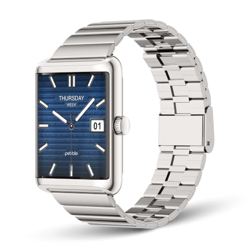 Pebble Royale Icon Smartwatch with 1.41" AMOLED Display, Bluetooth Calling, SpO2 & Heart Rate Monitoring, Sleep Tracking, Multiple Sports Modes, Always-On Display (Sterling Silver)