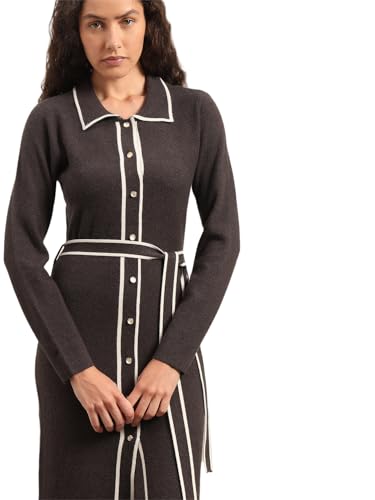 VERO MODA Women's Midi Dress Neutral Gray