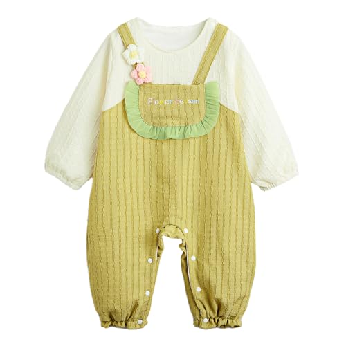 Hopscotch Girls Textured Full-Sleeve Bodysuit in Green Color For Age (12-18 Months)