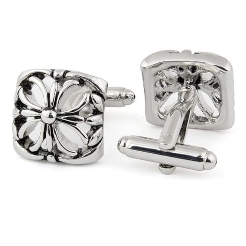 Peluche Floral Enamel Cufflinks for Men