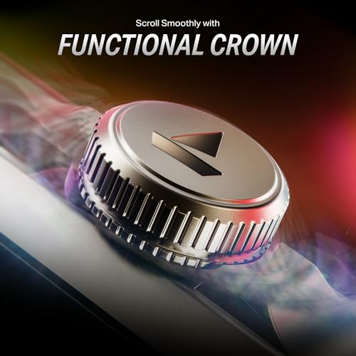 boAt New Launch Storm Infinity w/15 Days Extensive Battery fueled by Huge 550mAh Battery, Fast Charge, 1.83”(4.65cm)HD Display, Functional Crown, BT Calling,Smart watch for Men & Women(Cherry Blossom)