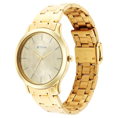 Titan Light Champagne Dial Analog Watch for Men-NR1825YM03