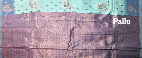 SREE KUMARAN Women's Kanchipuram Kubera Silk Pure Pattu Sarees – Leaf Butta – With Blouse (VSK272-13)