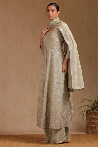 Soch Women's Poly Chinon Salwar Suit (OWS5CD21868_Sap Green