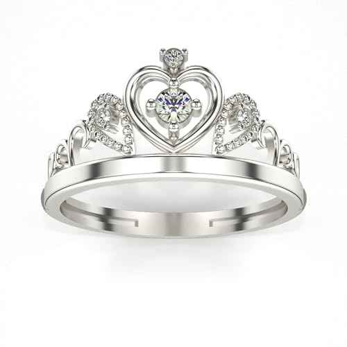 VALANOVA Sterling Silver & Certified Lab Grown Diamond 0.05cts | Ring For Women/Girls | Stylish & Elegant | VGR0123A | Ring Size: 16