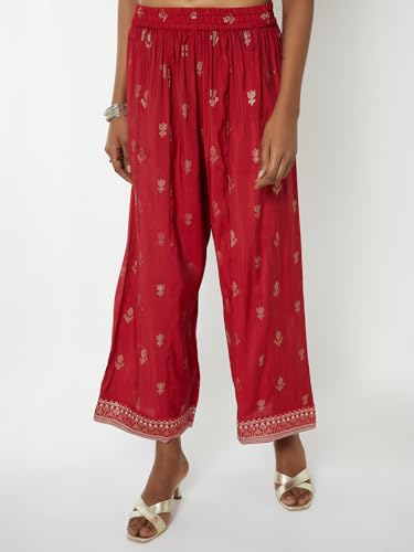 Max Women's Polyester Blend Kurta Set (COME58002A_RED