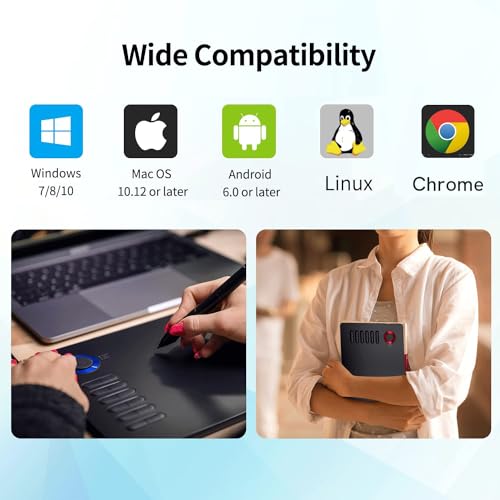VEIKK A15PRO Graphic Drawing Pen Tablet 10 * 6 inch with 12 Hotkeys and a Quick Dial Support Windows, Mac, Linux, Tilt Pressure (8192 Level Pressure Battery -Free Stylus) (Red)