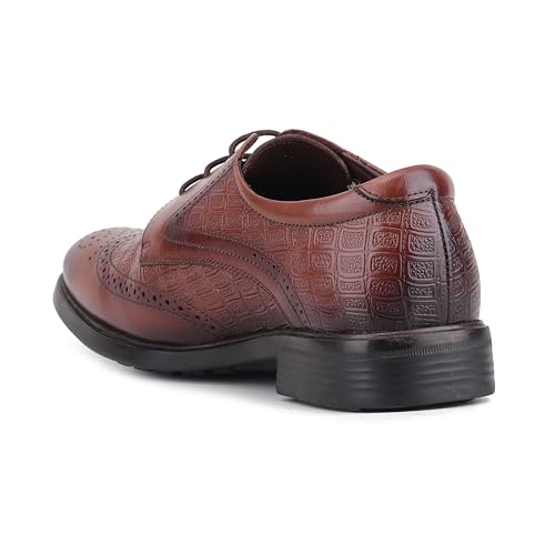 Red Chief Low Ankle Casual Derby Shoes for Men | Tan UK06