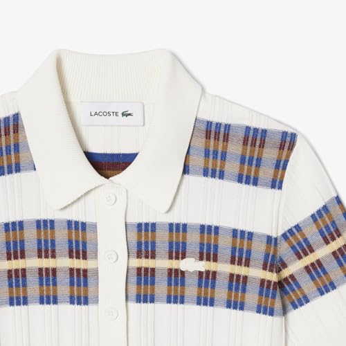 Lacoste Ribbed Knit Polo Collar Sweater