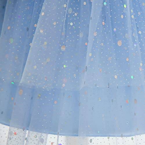 Hopscotch Girls Light Sequin Embellished Party Dress. In Blue Color for Ages 3-4 Years