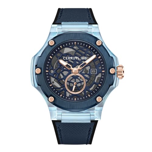 Cerruti 1881 Watch for Men with Black Dial in 52 MM, strap