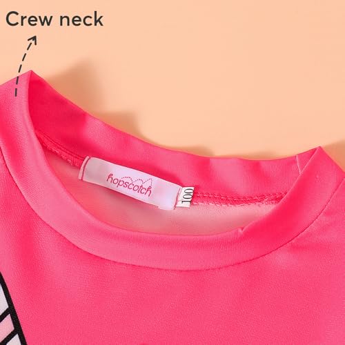 Hopscotch Girls Short Sleeves Pink 2-Pc Unicorn T-shirt & Skirt (3-4 Years)