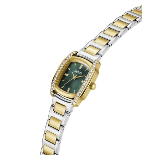 Guess Square 25mm Green Dial Analog Women Watch - GW1096L7