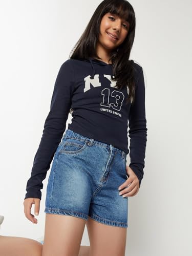 Max Girl's Bermuda Shorts (P25ESHT50_Light Blue