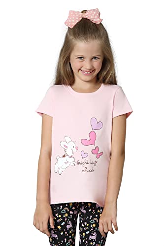 Van Heusen Girls T-Shirt - 100% Cotton - Ultra Soft, Round Neck, Short Sleeve_56405_Rose Shadow_11-12 Years