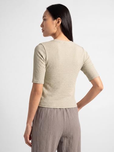 Max Women Ribbed T-Shirt (Green_M)